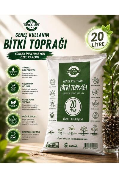 MF Botanik Vera Genel Kullanım İthal Bitki Toprağı 20 Litre – İthal Yosun Tor...