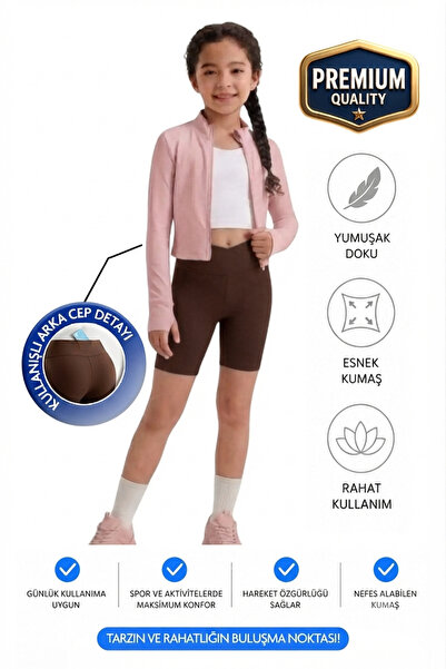 ERDEM KIDS Κοριτσίστικο κοντό κολάν με τσέπες, διπλό στήθος, ψηλόμεση ζώνη, γ...