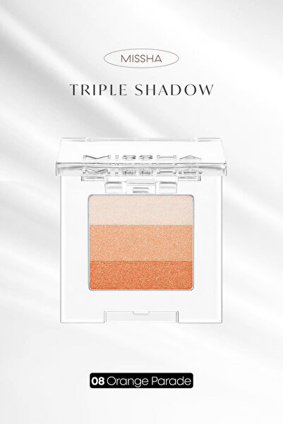 Missha Yumuşak Dokulu, Dökülme Yapmayan 3 Renkli Göz Farı Triple Shadow (08 O...
