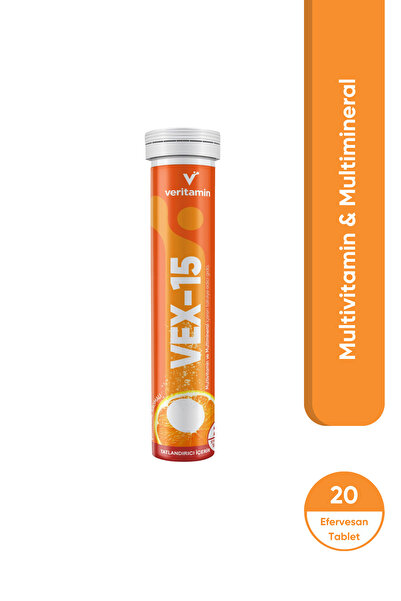 Veritamin Vex-15 Multivitamin Ve Multimineral 20'li Efervesan Tablet Takviye ...