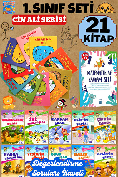 Altınpost Yayınları 1. Sınıf Seti (Toplam 21 Kitap) | Cin Ali Serisi + Okuma ...