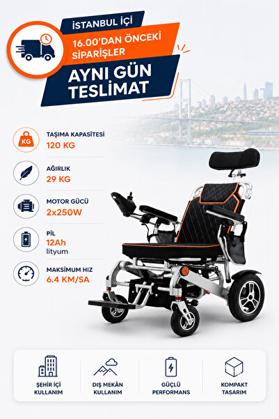 POYLİN P206 Ultra Hafif Katlanabilir Elektrikli Akülü Sandalye