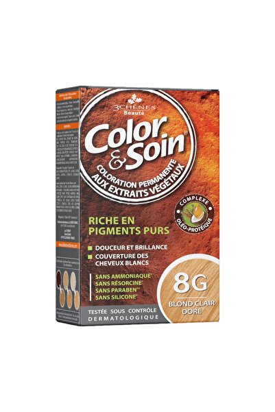 Color Soin Color And Soin Tamamen Bitkisel Organik Saç Boyası 8g Açık Bakır S...