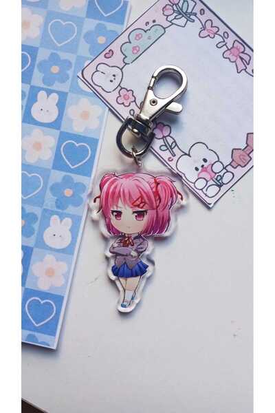 Atölye Moonlit Doki Doki Literature Club Natsuki Anahtarlık DDLC Çanta Süsü