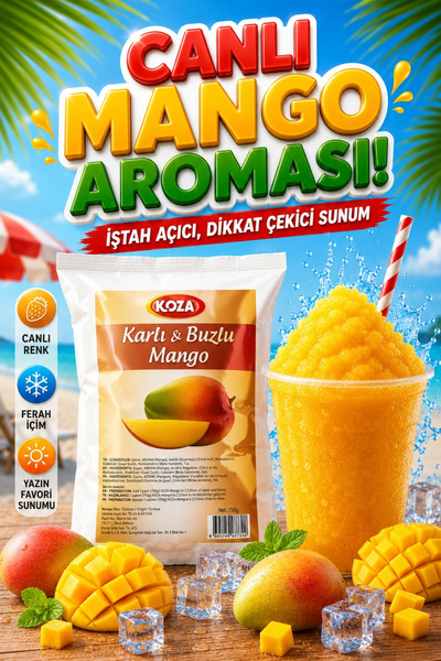 Koza Premium Selection Slush Makinesi Tozu Karlı Buzlu Buzlaş Ice Slush Toz K...