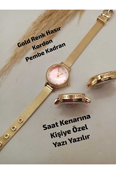 Brality SAAT KENARINA KİŞİYE ÖZEL YAZI YAZILIR , Retro Vintage Model Kadın Ko...