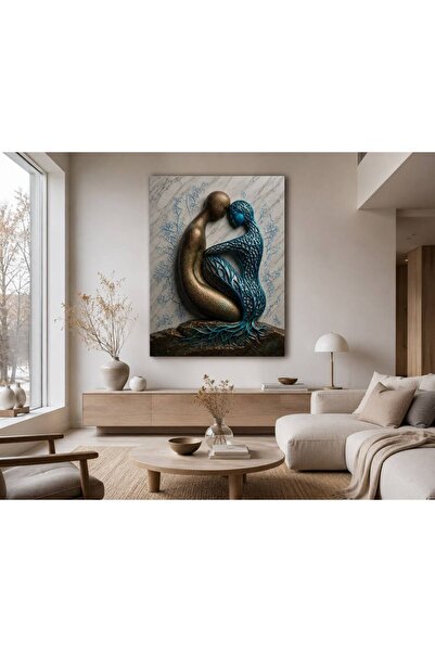 zeyrada Premium 3D Kabartma Görünümlü Ruh İkizleri ve Hayat Ağacı Modern Deko...