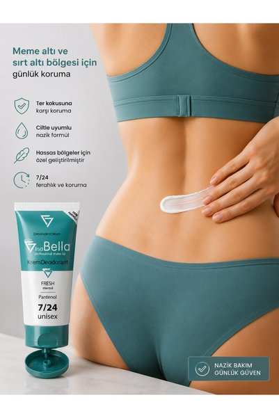 BY UTAH LİSA BELLA Ter Önleyici Krem Deodorant Mentol 50 ml – Mentol Ferahlığı, Terleme Önleyici, 7 Gün Etkili, Unisex "Yoğun Ter Karşıtı" 4 lü set