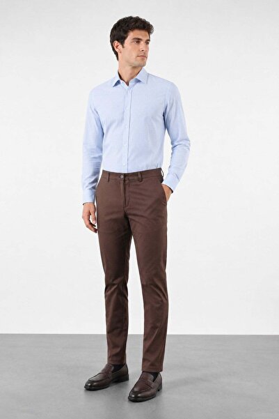 İmza Brown Side Pocket Comfort Fit Cotton Chino Trousers 1003260172