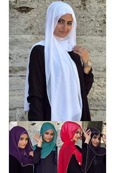 ALDAIYR 5 شالات شيفون مزينة بـ 180 حجر سانتا على الحواف