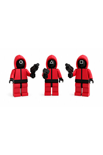Yerli Squid Game M.craft Versiyon 23 cm Asker Seti (3D Print)