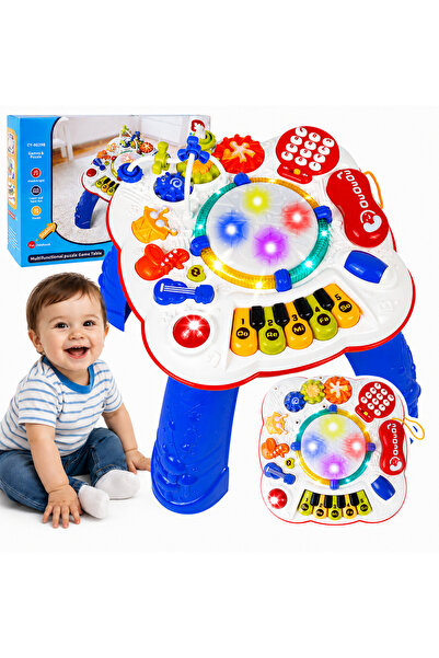 SOLTOY SOLTOY® Building Game Table interactive activity table for babies with...