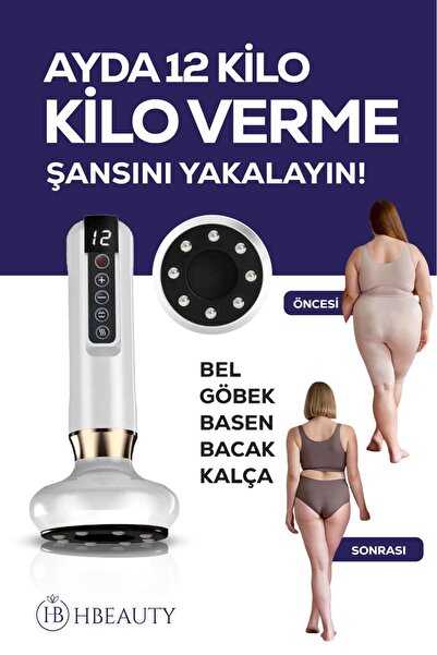 HBEAUTY egzersiz vakum Cihaz Vakumlu selulit. Aleti Şarjlı Beyaz Renkli Ev Ku...