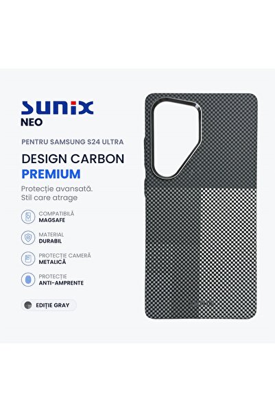 Sunix Husa Neo pentru Samsung S24 Ultra S928, Compatibila MagSafe, Design Car...