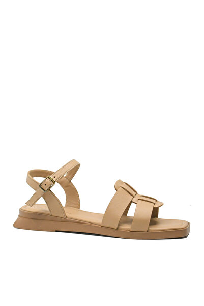 Dogati Sandale casual damă Dogati joase, bej, din piele naturală