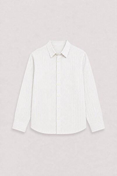 Antioch Ecru Striped Men's Shirt