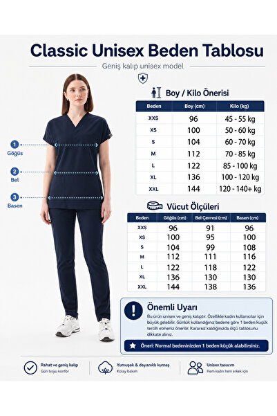 DRCLASS Tek Üst Siyah Likralı Unisex Medikal Hemşire Ve Doktor Üniforması Cerrahi Giyim