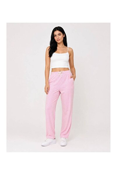 Köşedeki Dükkan Waterway Striped Summer Trousers - Pink