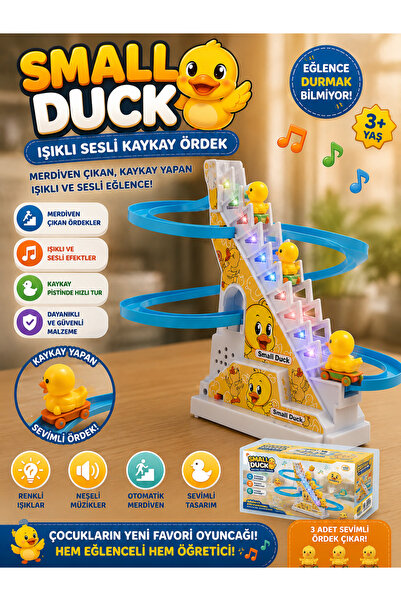 TRUST STORE Small Duck Oyuncak,ışıklı Sesli Kaykay Ördek