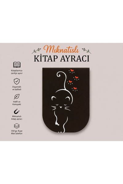 Pagos Yayınları إشارة مرجعية مغناطيسية (4 × 6 سم / 350 جرام)سيلوفان مطلي مطفي)