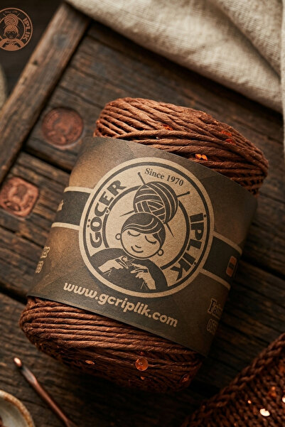 Göçer İplik Since Sequin Raffia 6mm Sequins Premium 200 Meters Yarn Raffia Ya...