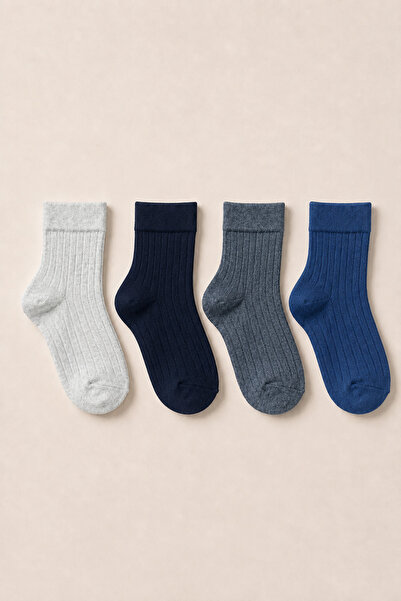 Ollero 4 Pairs of Boys Socks Dark Color