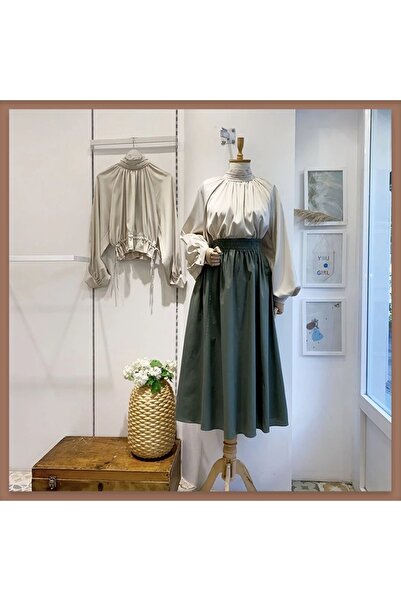 La MatildaLingerie PREMIUM POPLIN SUKNJA SA ELASTIČNIM STRUKOM I DŽEPOVIMA