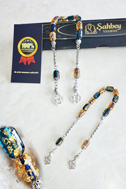 ŞAHBEY TESBİH Golden Rosary Altın Parçacıklı Zaza Tesbih / Yenilebilir 24 Aya...