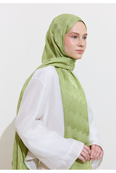 Freshscarfs Nori İpeksi Jakar Şal Mint
