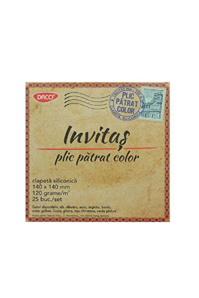 daço Plic Patrat Invitas DACO PC1414AG, Argintiu