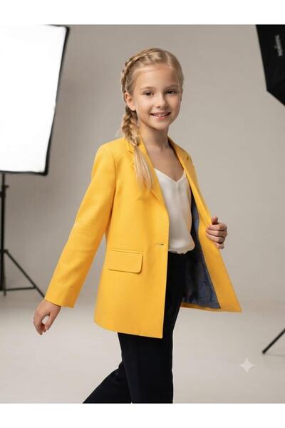 Hilal Akıncı Kids Kız Çocuk Renkli Blazer Ceket