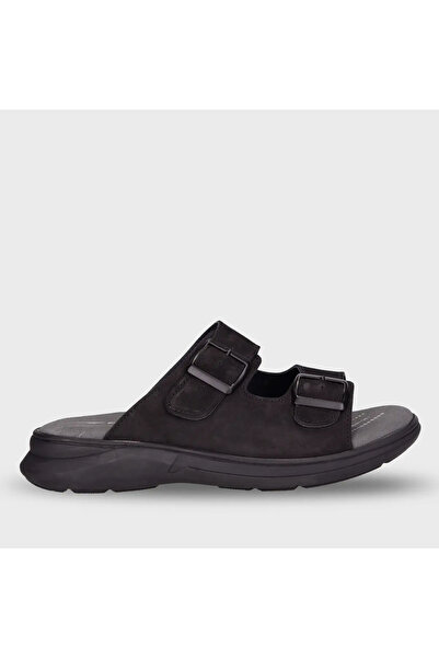 Forelli Ejder-G Men's Comfort Slippers Black Nubuck