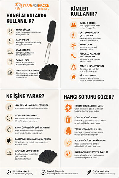 Transformacion Ayak Törpü Yedeği Yapışkanlı Törpü Zımparası Pedikür Törpü Yedeği 10 ADET 716031