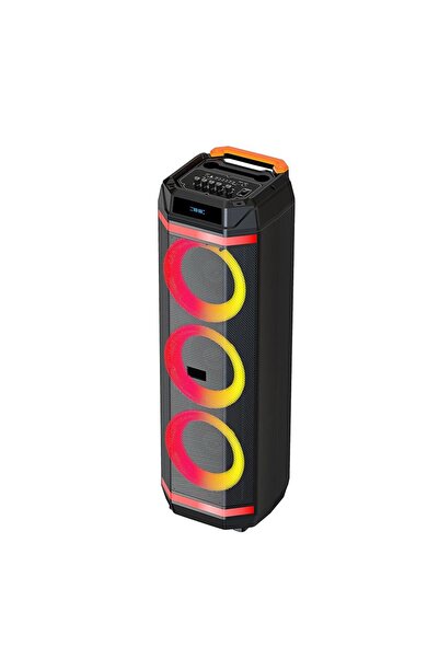 Sezy Partybox Mikrofonlu Bluetooth Hoparlör 3×8” Hoparlör RGB Işık, TWS Deste...