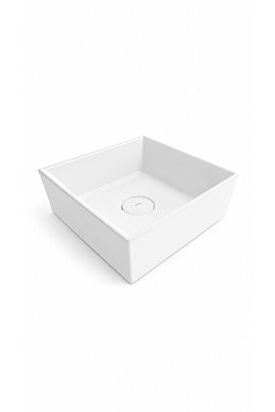 VESSEL KARE LAVABO 38X38 CM - PARLAK BEYAZ