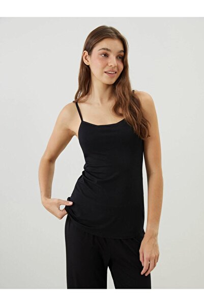 LC Waikiki Women's Cupped Athlete's Undershirt with Heart Collar and Rope Str...
