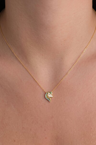 Minon Jewelry Unicorn Tekboynuz Mineli Kolye - Minimal 925 Ayar Gümüş Tasarım