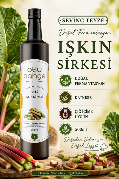 Otlu Bahçe Işkın Sirkesi, Işgın Sirkesi 500ml - Doğal Fermantasyon, Katkısız,...
