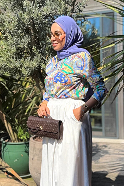 Madame Polo شال شيفون كريب - ليلك