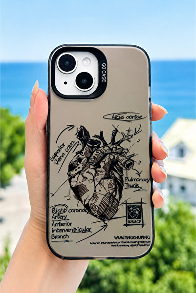Go Aksesuar Iphone 13 - 14 VE 15 Uyumlu Parmak İzi Bırakmaz Baskı Desenli Met...