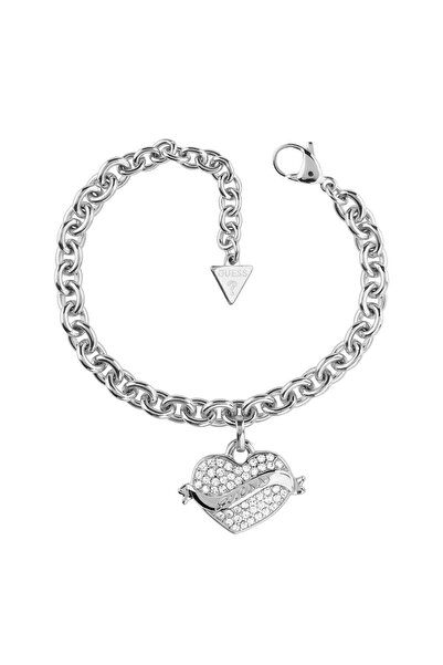 Guess JGUJUBB05476JWRHS سوار نسائي على شكل قلب