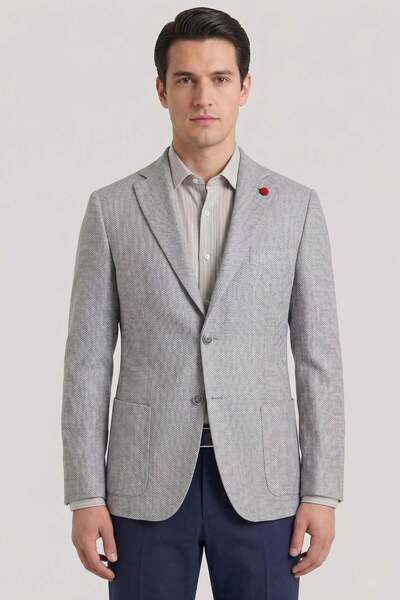 Uki GRİ Comfort Fit 6 Drop Ceket