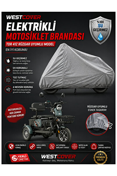 WestCover Arora Tdr41-Z Wind Electric 3 Wheel Moped Protection Cover Tarpauli...