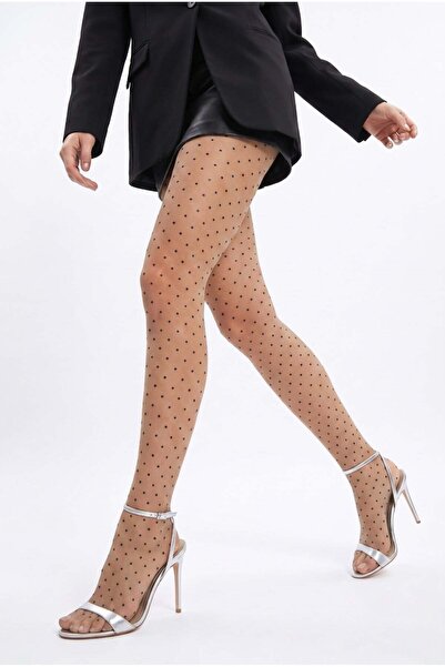 Katia&Bony Women's Polka Dot Thin Opaque Socks Skin