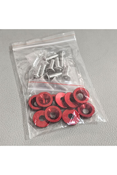 Choice 10pcs red 10Pcs/Set Multiple Colors Bumper Fender Washers Engine Bay D...