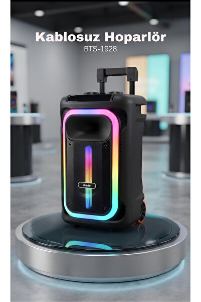 Torima Bts-1928 Taşınabilir Rgb Ledli Bluetooth Hoparlör Usb-tf Siyah
