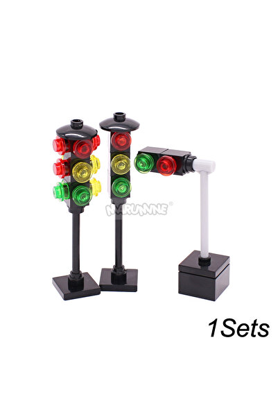 Choice1 Traffic Light 1Set Marumine Traffic Road Sign Light Lamp MOC Block Br...