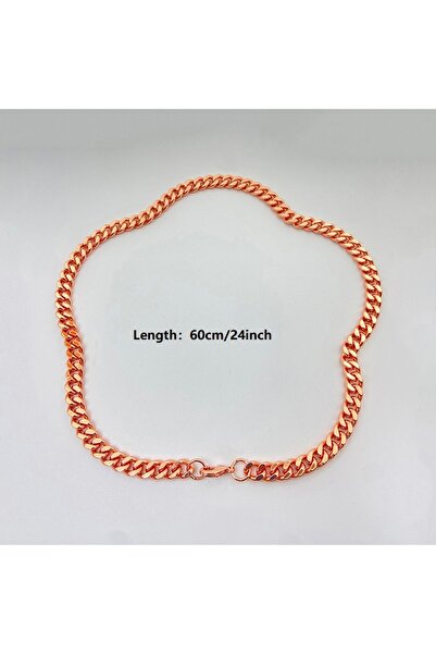 Choice 24inch Pure Copper Cuban Chain Necklace for Men & Women,Trendy Style R...