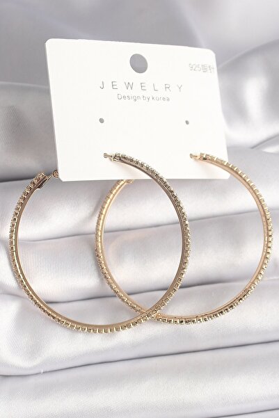 Inure Jewelry النحاس الذهب اللون الزركون حجر هوب نموذج أقراط نسائية