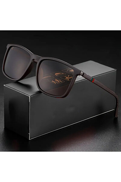 choice2 Brown Classic Square Men's Sunglasses Comfortable Lightweight Black F...